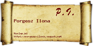 Porgesz Ilona névjegykártya